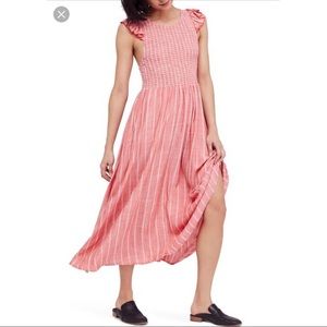 Free People Chambray Butterflies Midi Dress